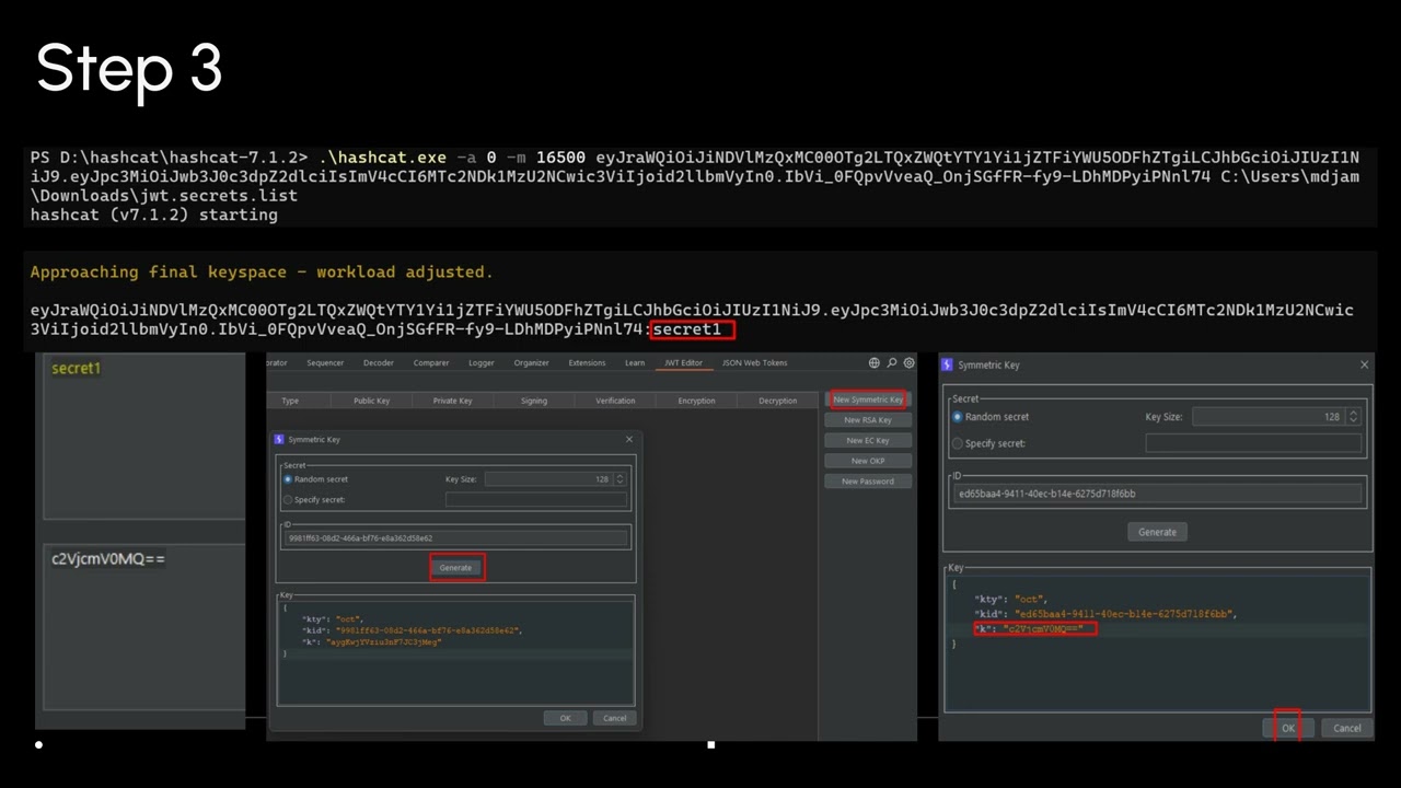 Lab  JWT authentication bypass via weak signing key