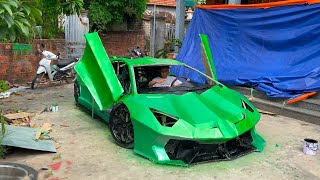 Hoàn thiện lamborghini aventador SVJ tự chế từ bìa giấy - Complete homemade Lamborghini with $ 500