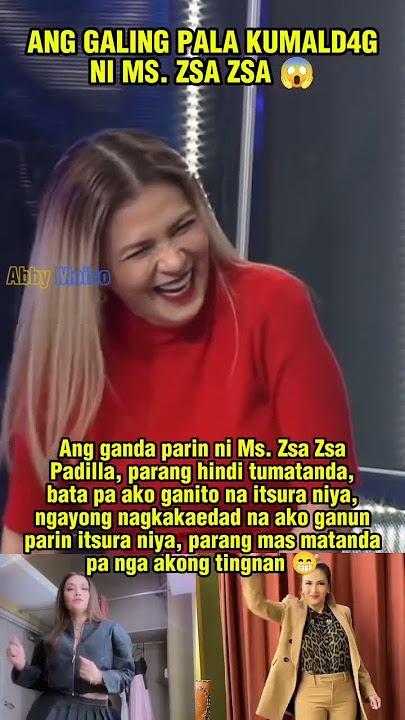Ang galing pala kumald@g ni Ms. Zsa Zsa 😁