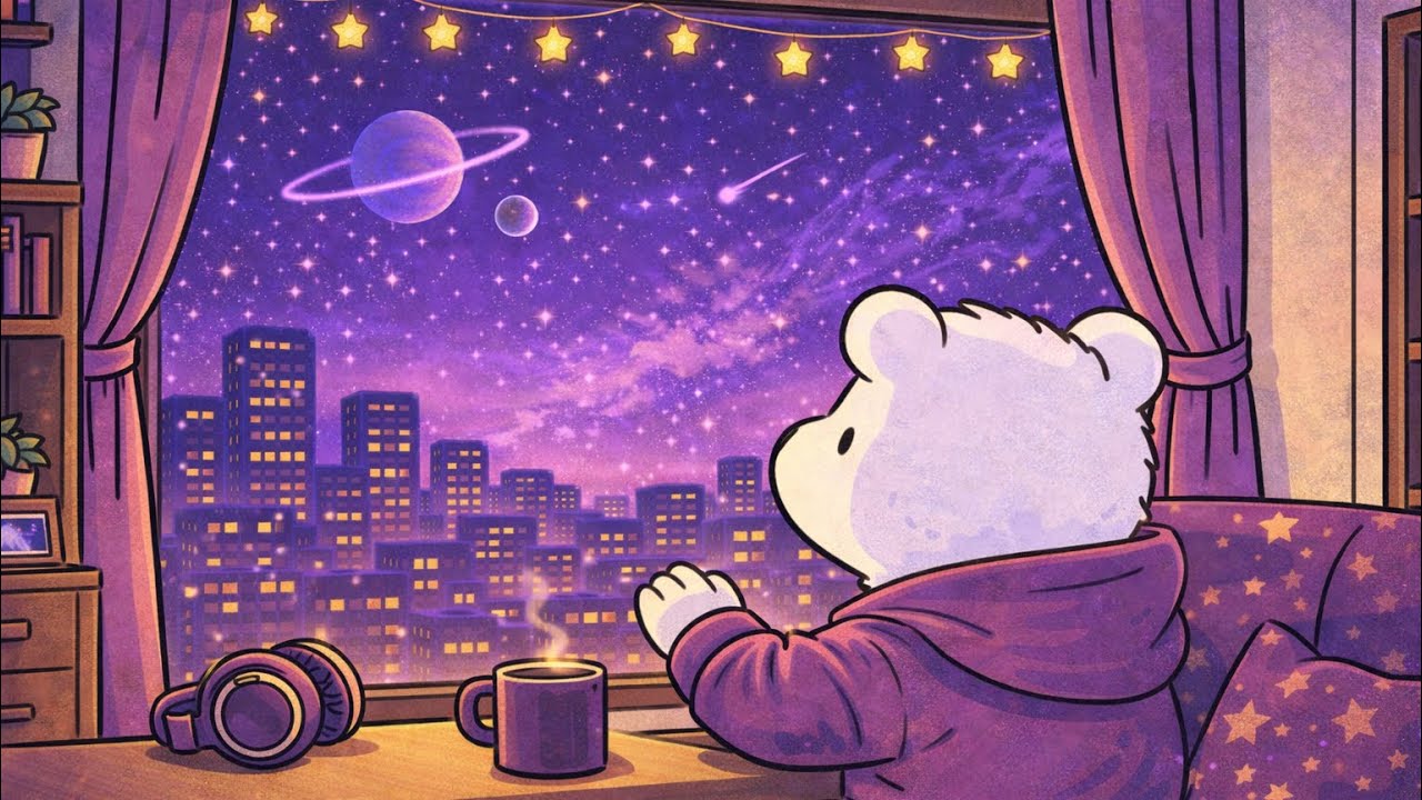 Stargazing Over the City 🌌 Cozy Jazz for Peaceful Late Nights