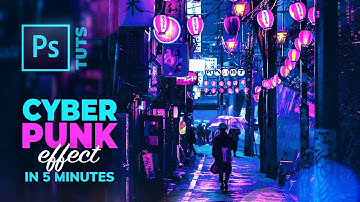 How to Create CYBERPUNK Effect in Photoshop (in just 5 minutes)