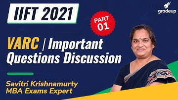 Important Questions Discussion for IIFT 2021 | VARC | Part-1 | Gradeup