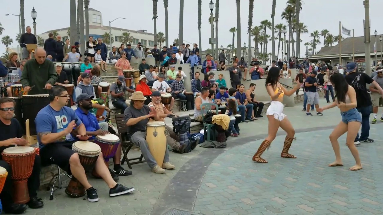 Huntington Beach Drum Circle Sunday On The Plaza