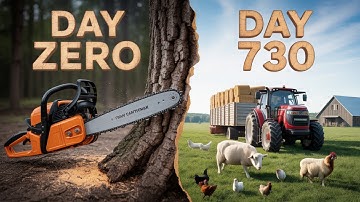 I SPENT 2 YEARS BUILDING A FARM WITH $0 AND A CHAINSAW l FS25 l Part 1