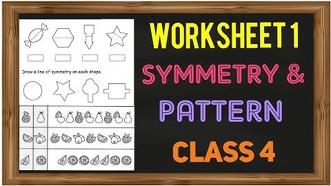Class 4 Maths Worksheet 1|Symmetry, Patterns and Tessellations| in Hindi |#SymmetryandPattern