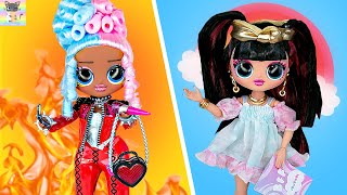 Good Student VS Bad Student Doll - OMG LOL Dolls Cheating on Science Test High School Routine