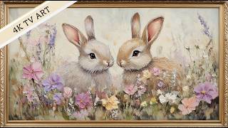 Vintage Spring Easter Bunnies- Easter Frame TV Art 2 Hours-Frame TV Art Screensaver 4K screenshot 4