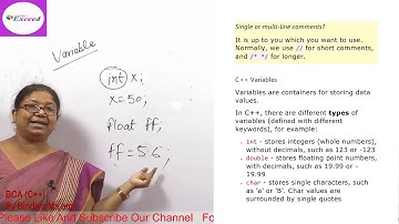 BCA Part II, C++, Lec-07 by Bindiya Ma