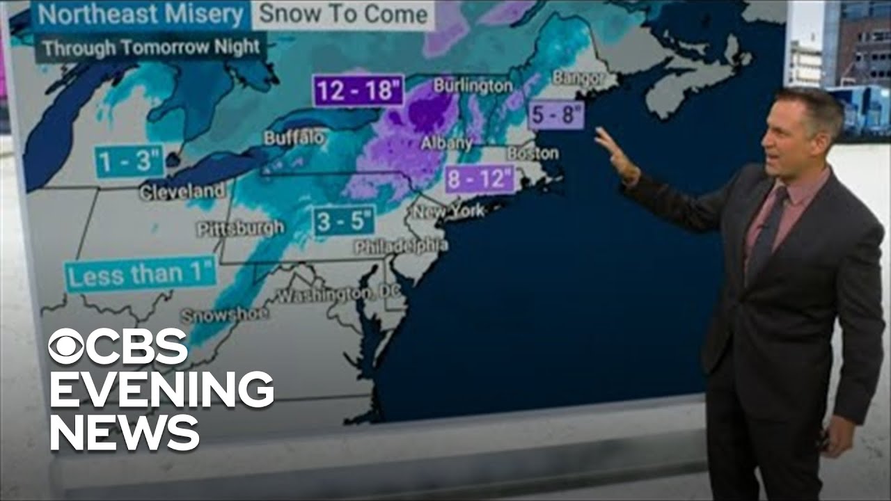 Late-season nor'easter set to bring heavy snow - YouTube