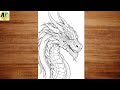 How To Draw Dragons with This Simple Trick! ||Dragon drawing step by step || easy drawing of dragon