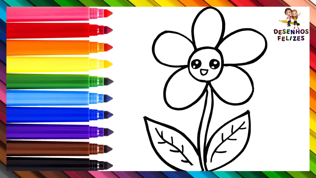 Desenhos para colorir de colorir a linda flor pelos números  