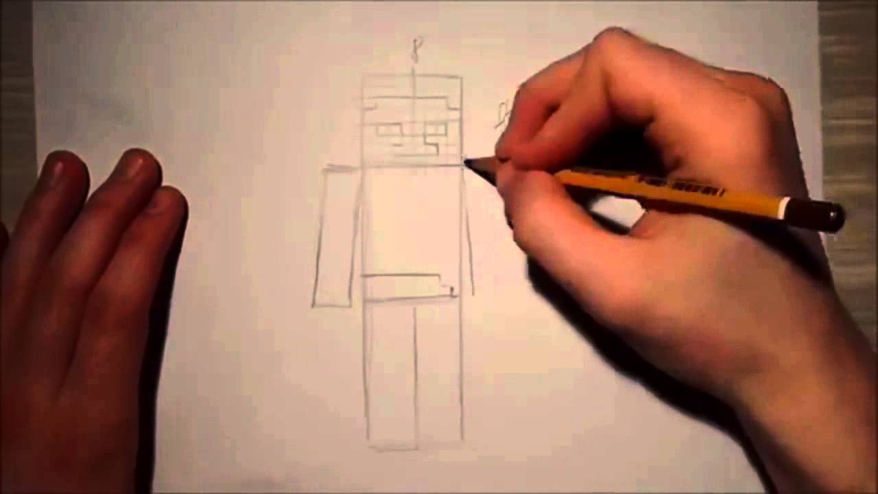 How To Draw Steve From Minecraft - YouTube