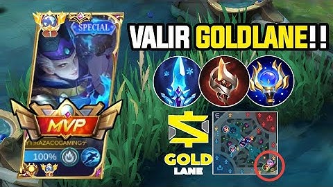 HOW TO PLAY VALIR GOLDLANE IN SOLO RANKED  I TOP 1 GLOBAL VALIR BEST BUILD & EMBLEM 2023