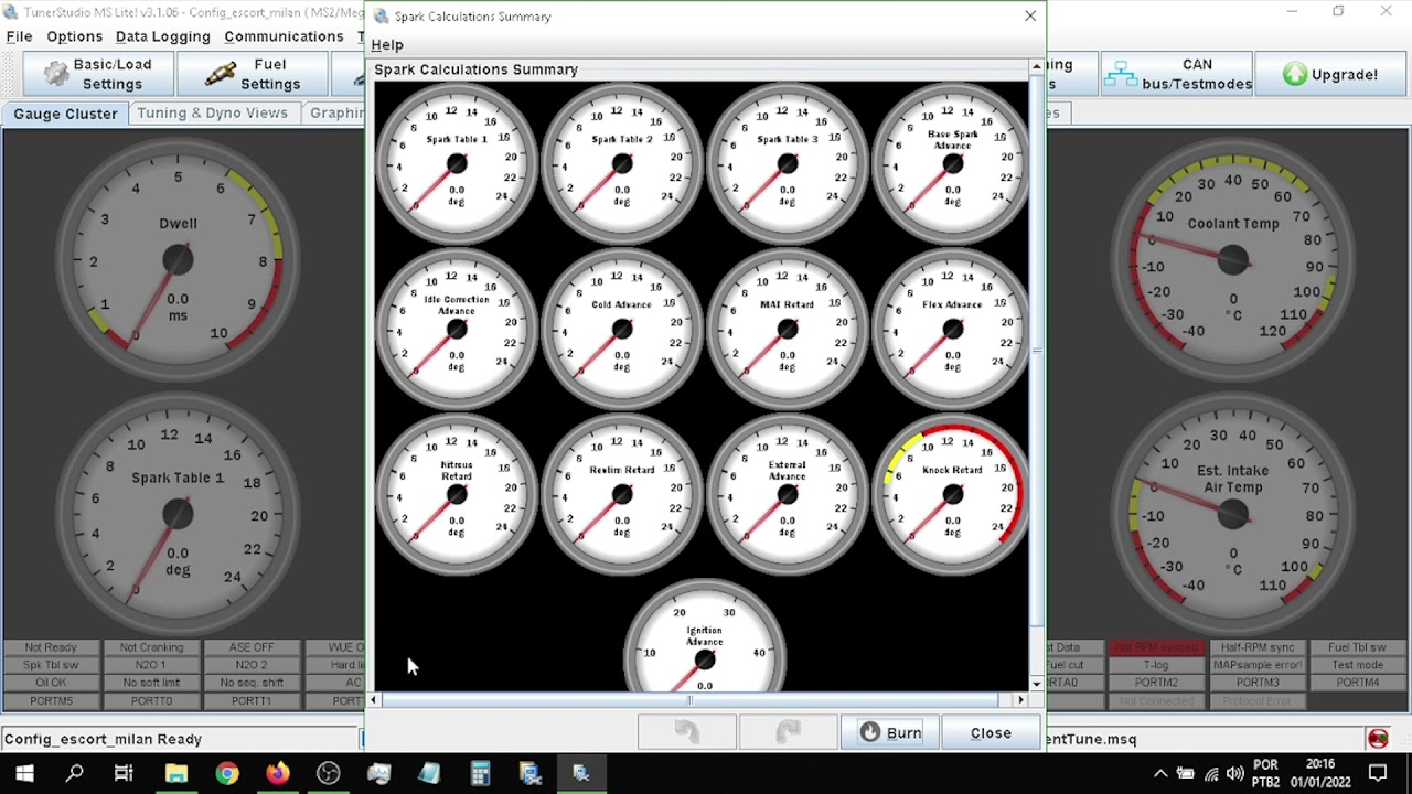 Conhecendo o TunerStudio MS vserão FREE da Megasquirt / Speeduino- Milan Dark