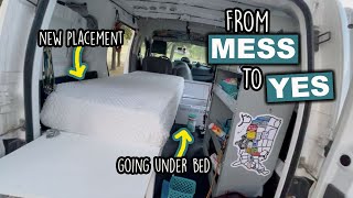 Van Life From Mess To Yes | Completely Changing Everything Inside My Van
