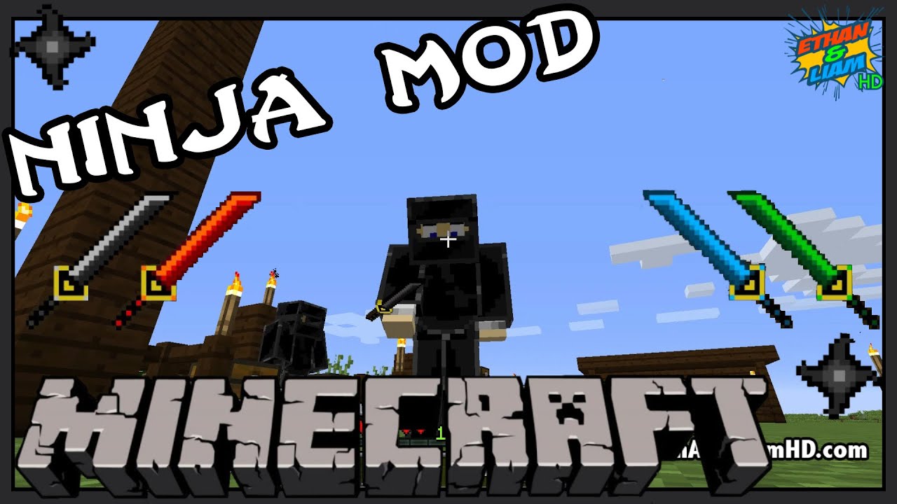 NINJA MOD : Become a Ninja : Minecraft Mod Showcase - YouTube
