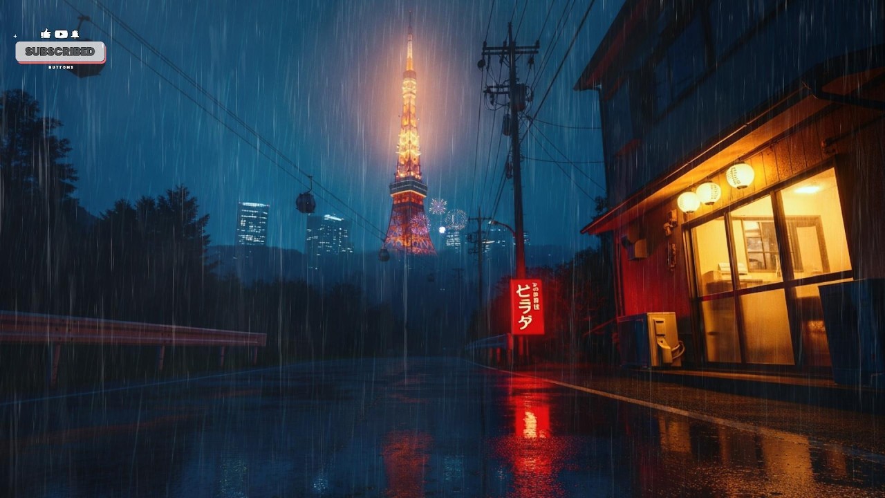 Tokyo Retro Rain Lofi 💤 90s Lofi Hip Hop for Deep Sleep & Relaxation – Soft Boom Bap