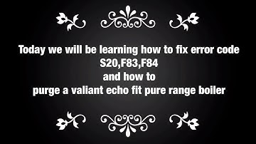 Fault code F84 Vaillant EcoFit pure