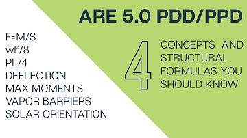 ARE 5.0 PDD/PPD Formulas and Concepts