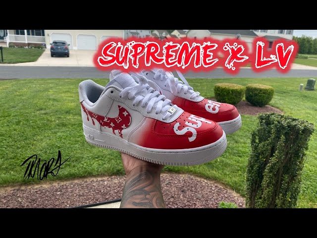 LV x SUPREME AF1  Starline Customs