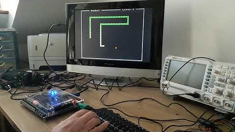 16bit softcore processor runs Snake