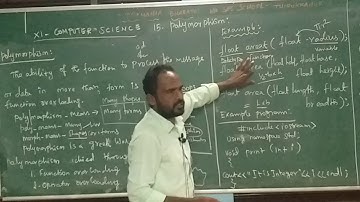 XI STD - COMPUTER SCIENCE - CHAPTER : 15 - POLYMORPHISM