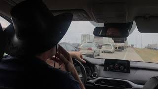 A Standard Texas Uber Ride.  (Insane)