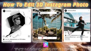 3D Instagram Photo - Picsart Tutorial | 3D Manipulation | Paper Torn Manipulation screenshot 4