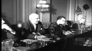 Louis B Mayer And Jack L Warner Testify Before Huac In Washington Dc. Hd Stock Footage