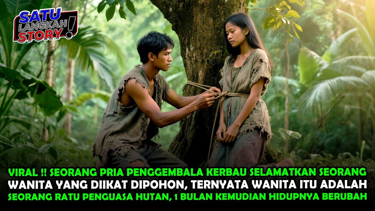 VIRAL !! PRIA PENGGEMBALA KERBAU SELAMATKAN WANITA YANG DIIKAT DIHUTAN, TERNYATA