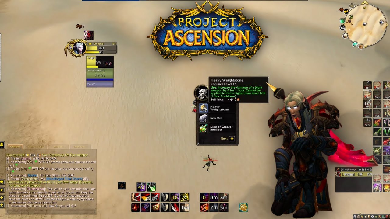 Project Ascension (Bronzebeard) - Looting player PvP items! - YouTube