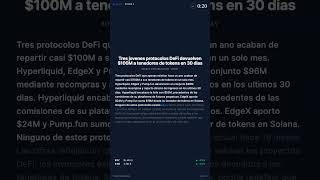 3 apps DeFi repartieron $100M a sus holders en 30  #shorts