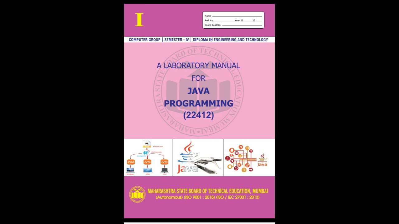 JAVA PROGRAMMING MANUAL WITH ANSWERS | JPR,22412,MANUAL WITH ANSWERS ...