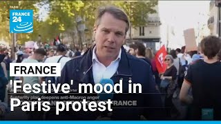 ‘Rather festive’ mood in central Paris as thousands protest budget cuts • FRANCE 24 English