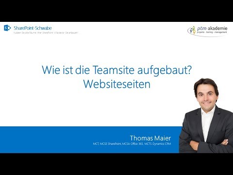 Wie ist die Teamsite aufgebaut? Websiteseiten