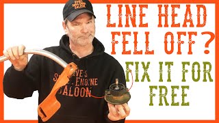 How To FIX A WEEDEATER When LINE HEAD FALLS OFF (FOR FREE)