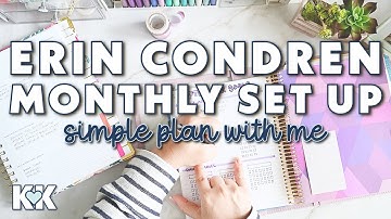 Erin Condren Functional Monthly Planner Setup September Folio Goals and Dashboard Plan with Me