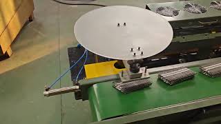 machine testing  for plastic strip framing nail collator , which will be shipped to Angola  .