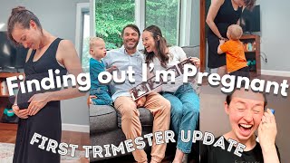 FINDING OUT I'M PREGNANT WITH BABY #2 AND FIRST TRIMESTER UPDATE / teacher mom vlog, toddler mom