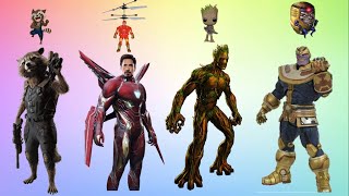 MARVEL SUPERHERO AVENGERS | SPIDERMAN Vs IRON MAN | TROOT VS RACCOON | THANOS