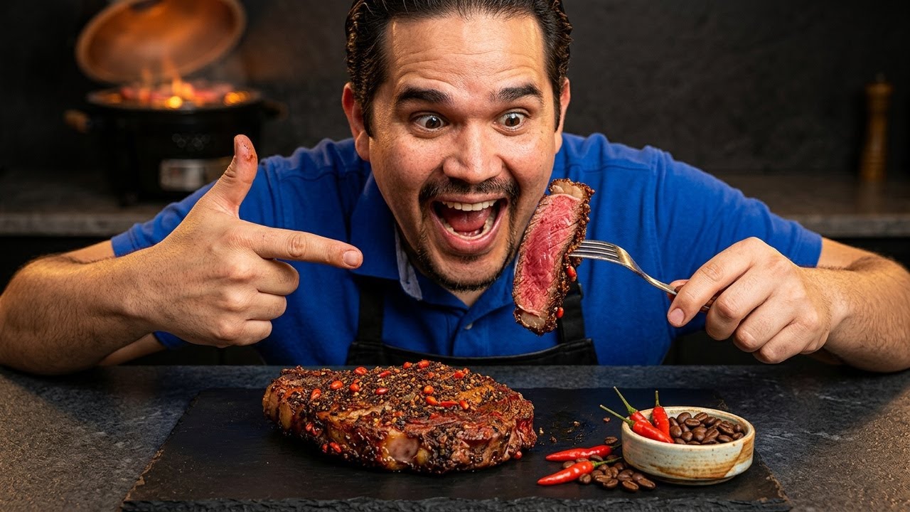 C mo Preparar RIB EYE Con Costra De CAF Y CHILTEPIN En La Parrilla