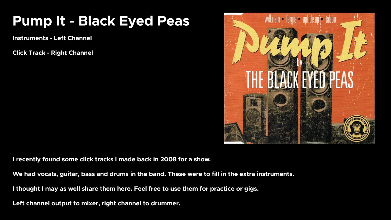 Pump It Black Eyed Peas Click Track YouTube