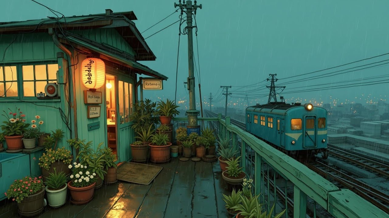 Уютные городские ритмы и лоу-фай хип-хоп дождевые биты для учебы и сна 🎧