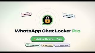 Nobody Can Read Your WhatsApp Now 😎 | PIN Lock + Blur Mode | Chrome Extension screenshot 4
