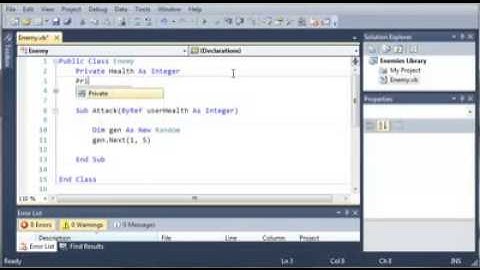 Visual Basic   145   Game Part 1 Class Libraries