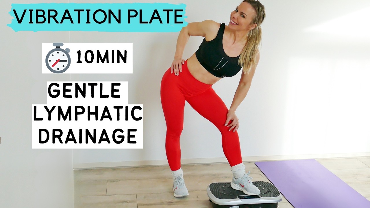 10 min vibration plate exercises - FULL BODY- Lymphatic drainage focus