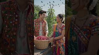 "लाल बीन्स बजार ले जाते किसान दम्पति" (मनोरंजन और आय हेतु )