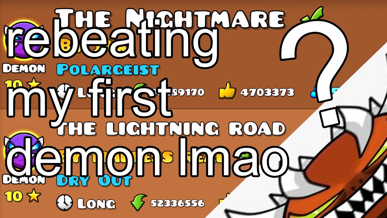 Rebeating my First Demon in Geometry Dash - YouTube