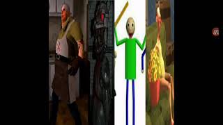 MR.MEAT VS CASE ANIMATRONICS VS BALDI BASICS VS ANGRY NEIGHBOR