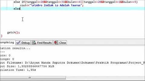 tutorial cara membuat program zodiak-ASKA-DDP YURI RAHMANTO.